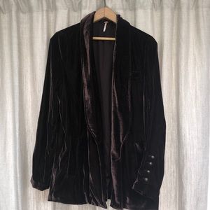 Free People Slouchy Velvet Blazed